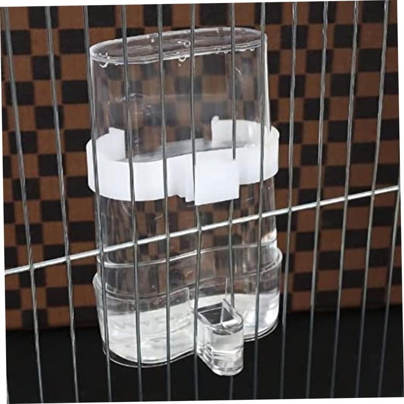 woobles Bird Feeder, 2pcs Automatic Bird Waterer & Food Feeder, Transparent Acrylic Parakeet Waterer for Birds Cage - Image 1